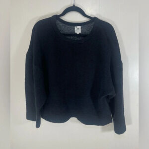 LA’T by L’Agence Black Pullover Long Sleeve Crewneck Sweater Women’s Size M